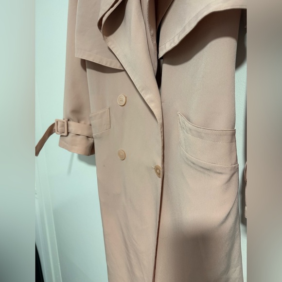 Jennifer Lope Pink Trench Coat - Picture 7 of 7